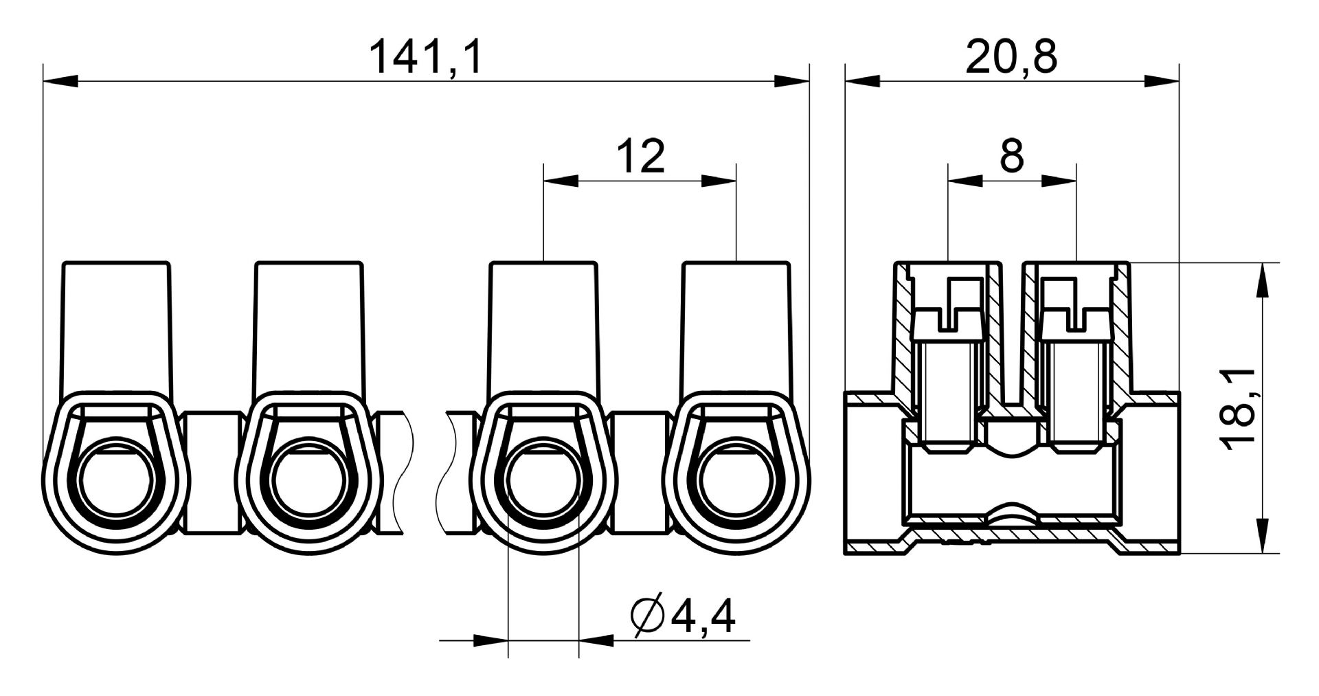 Comprar Pack de 4 cajas 12x10 fichas de empalme TEKOX