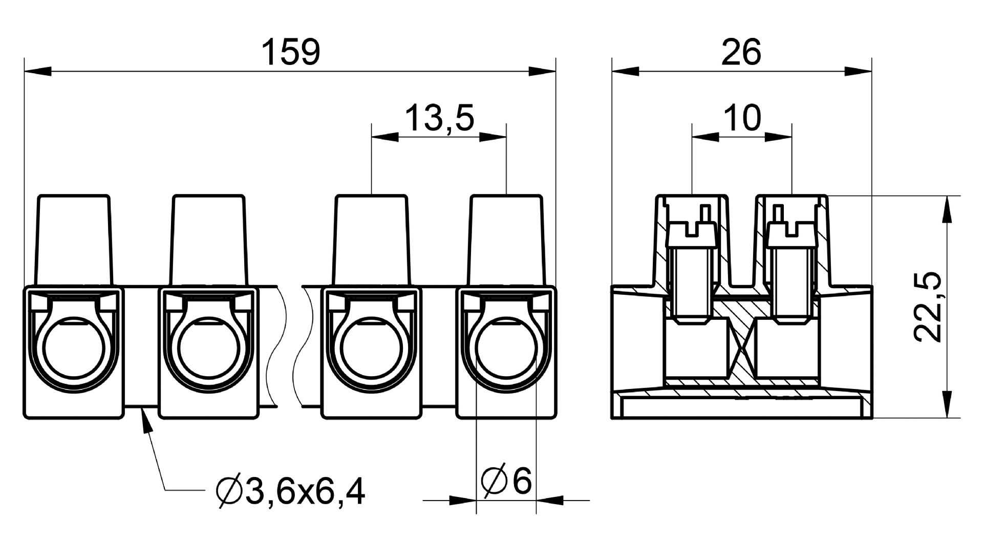 Venta/distribuidor/mayorista Regleta de conexin estndar 1116 TS