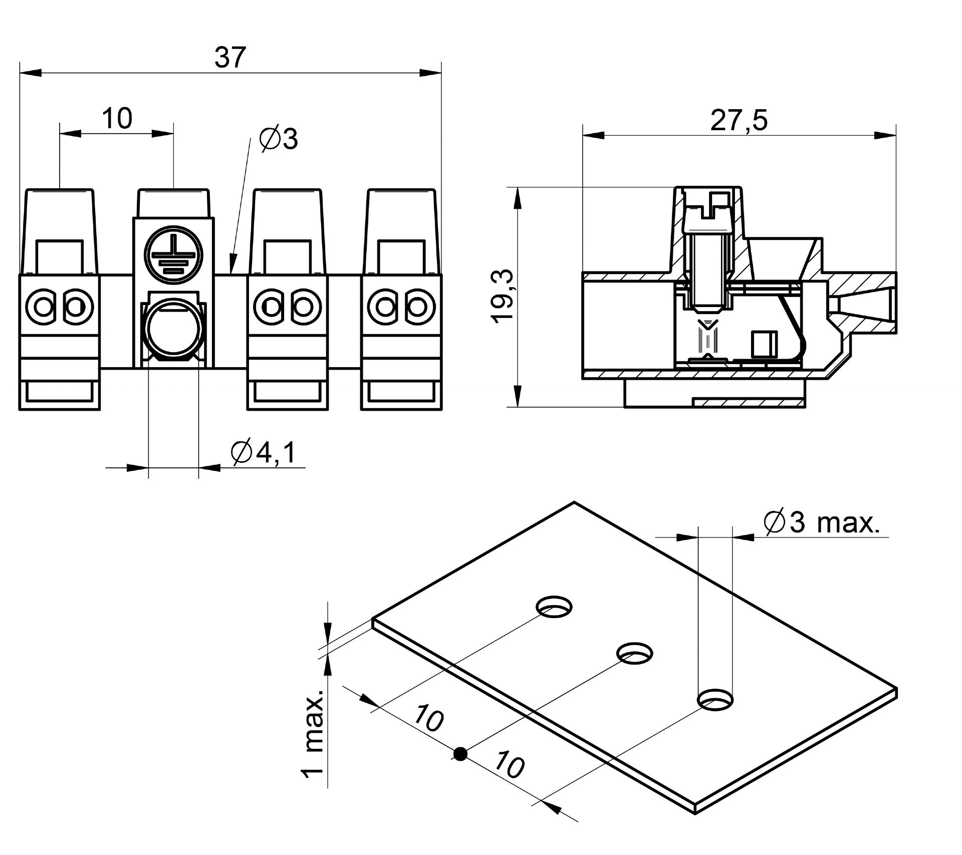 Venta/distribucin/mayorista Regleta de Conexin Mixta 2103