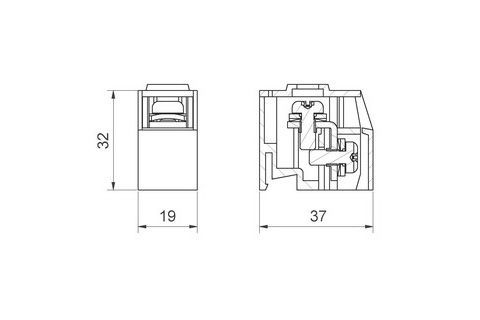 Venta/distribuidor/mayorista Terminal de conexin para pequeos transformadores y protegido contra contactos externos - Borne para transformadores BT-10 gris