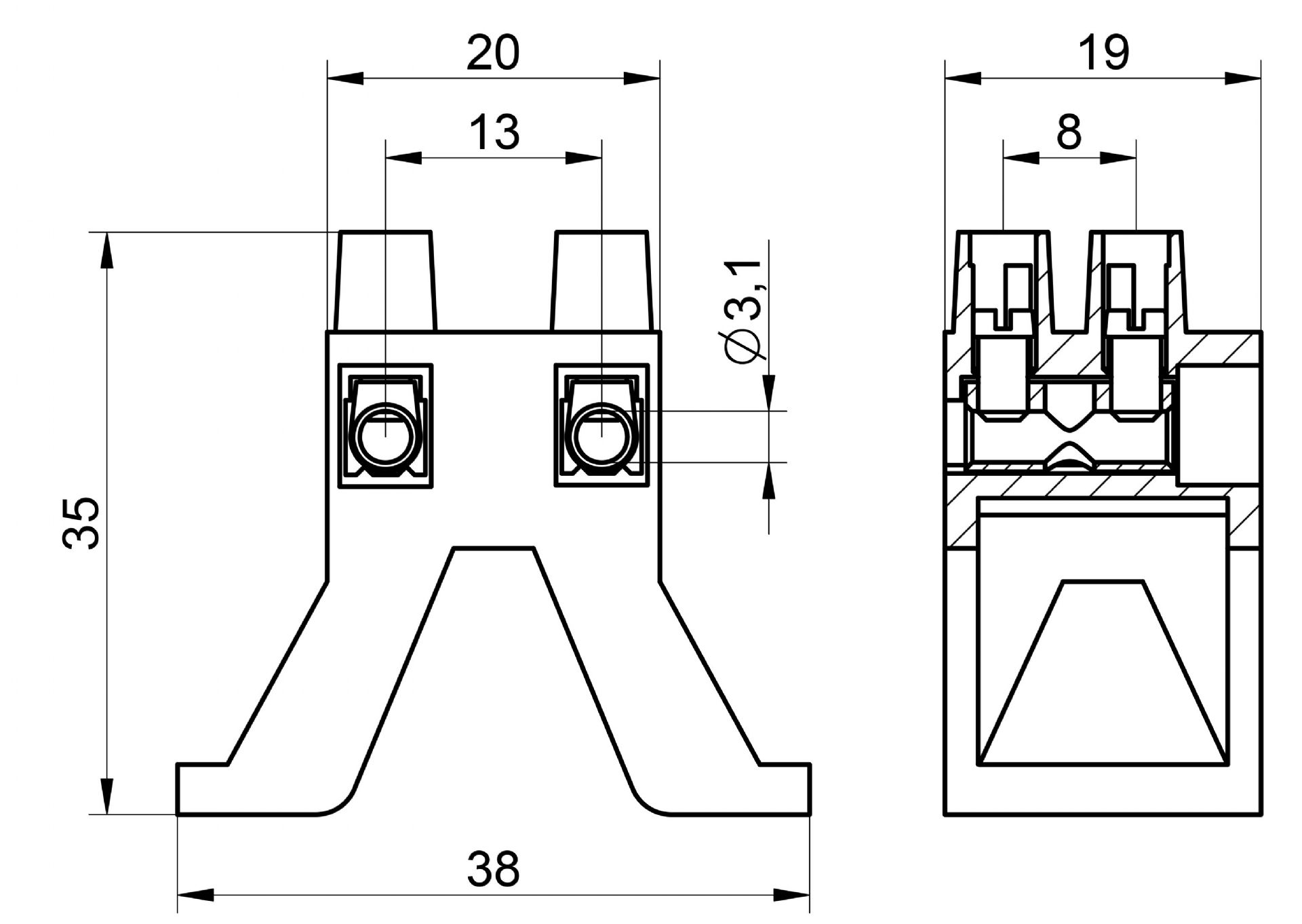 Venta/distribuidor/mayorista Conectores para sistemas portalmparas o portatubos. Montaje de iluminacin interior. Bloque F6 - CPE