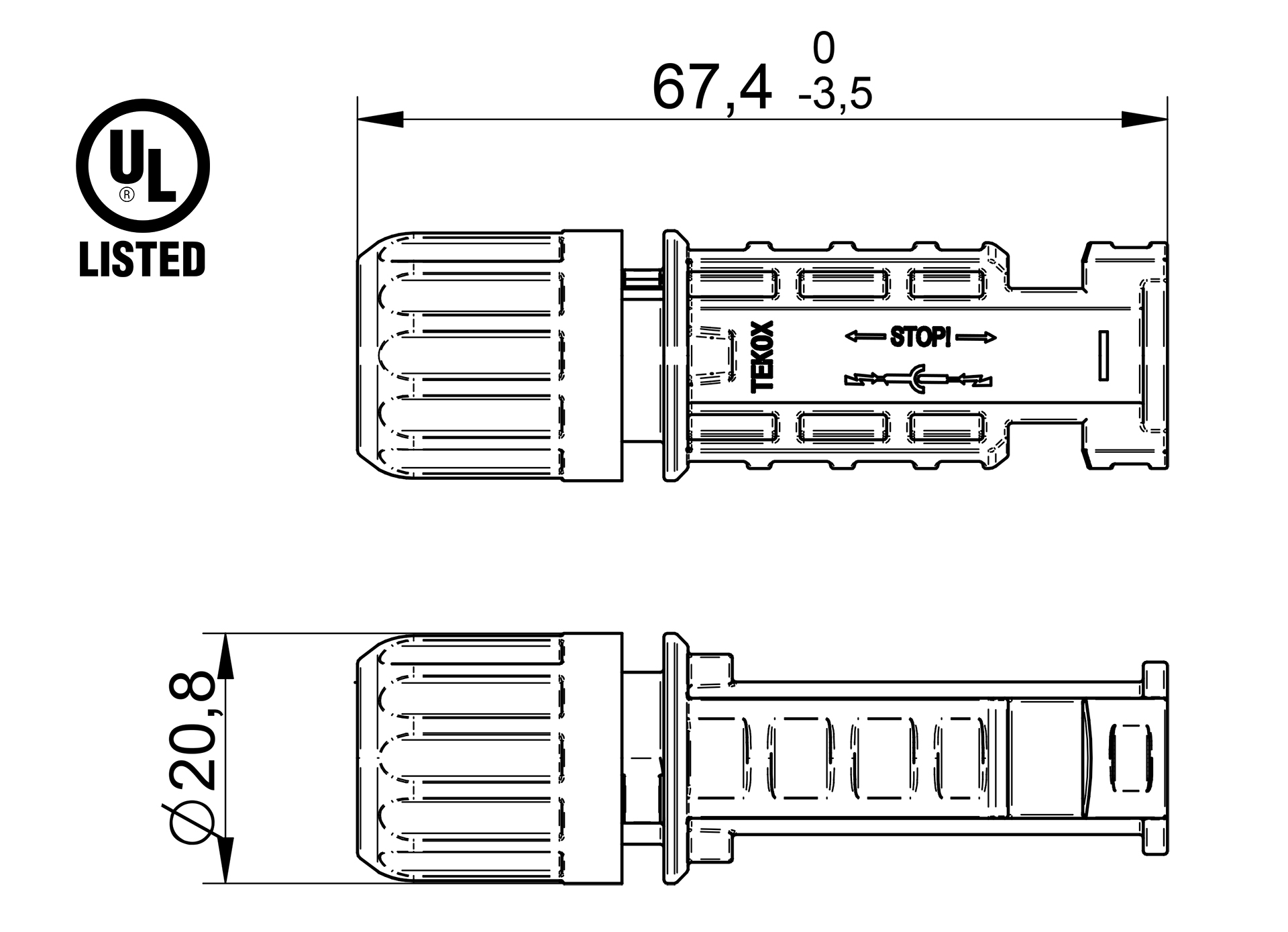 Venta/distribuidor/mayorista Conector SMD de conexin rpida. Vlido para cables desde 0.2 mm hasta 0.75 mm rgidos o flexibles, fcilmente extrables.SMD 1P