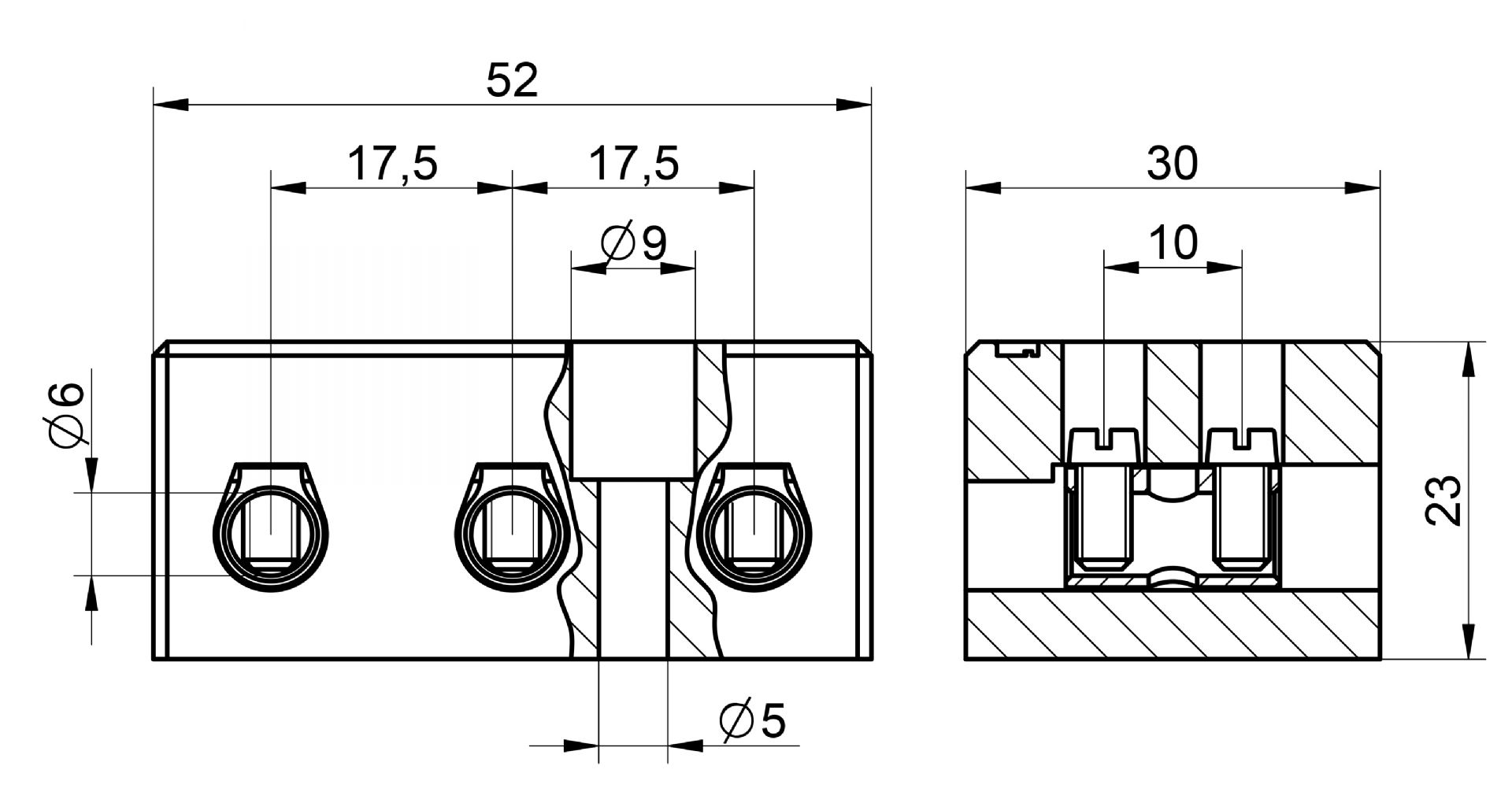 Venta/distribución/mayoristaRegletas con aislante cerámico para realizar conexiones eléctricas con conductores de cobre en instalaciones y/o aparatos con temperatura de trabajo elevadas B16-3E